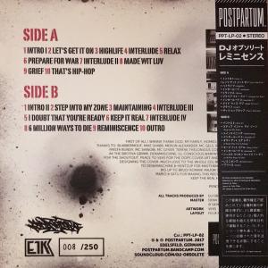 Reminiscence - Cover Back