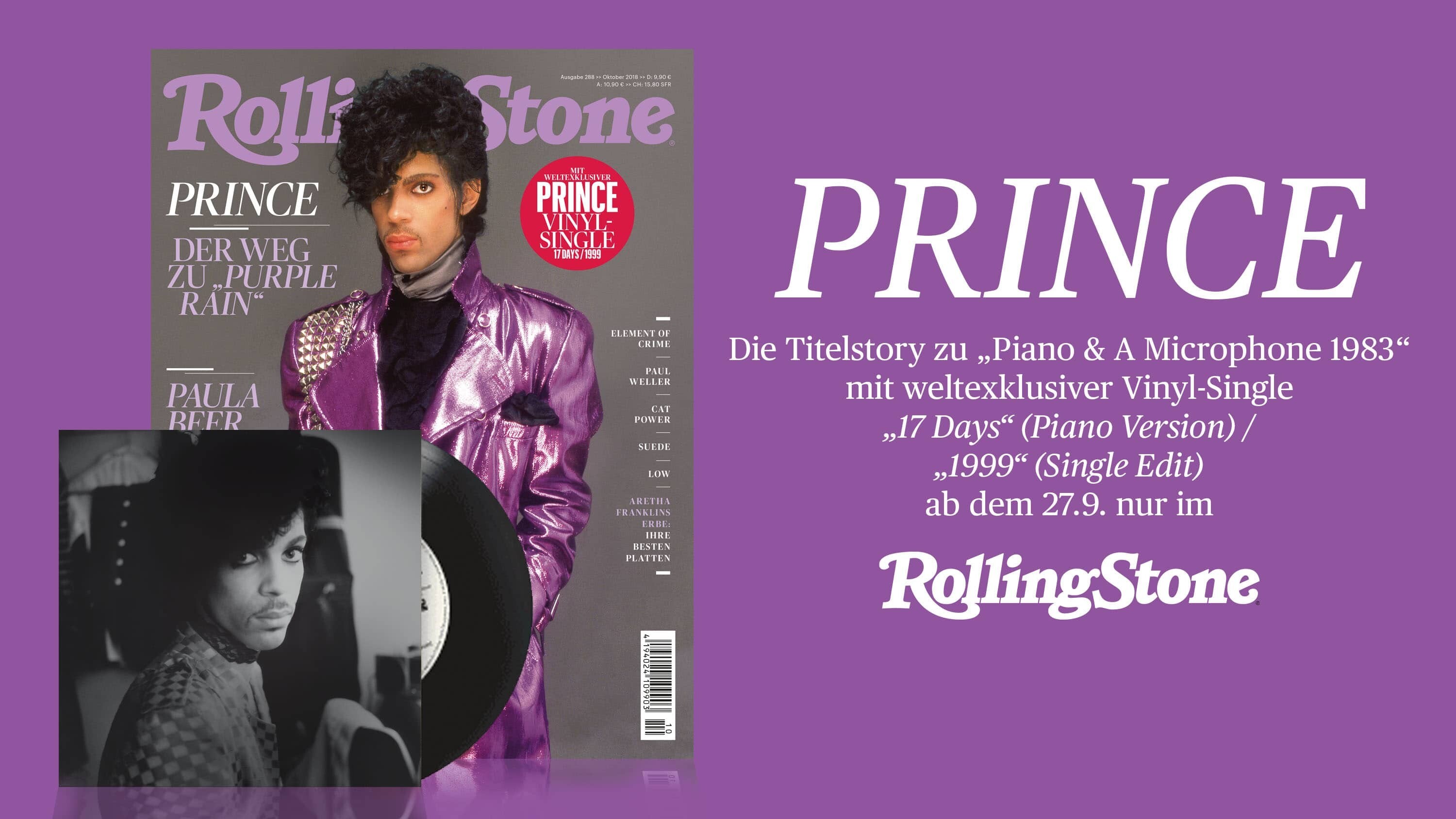 PRINCE 7-inch Single exklusiv im ROLLING STONE