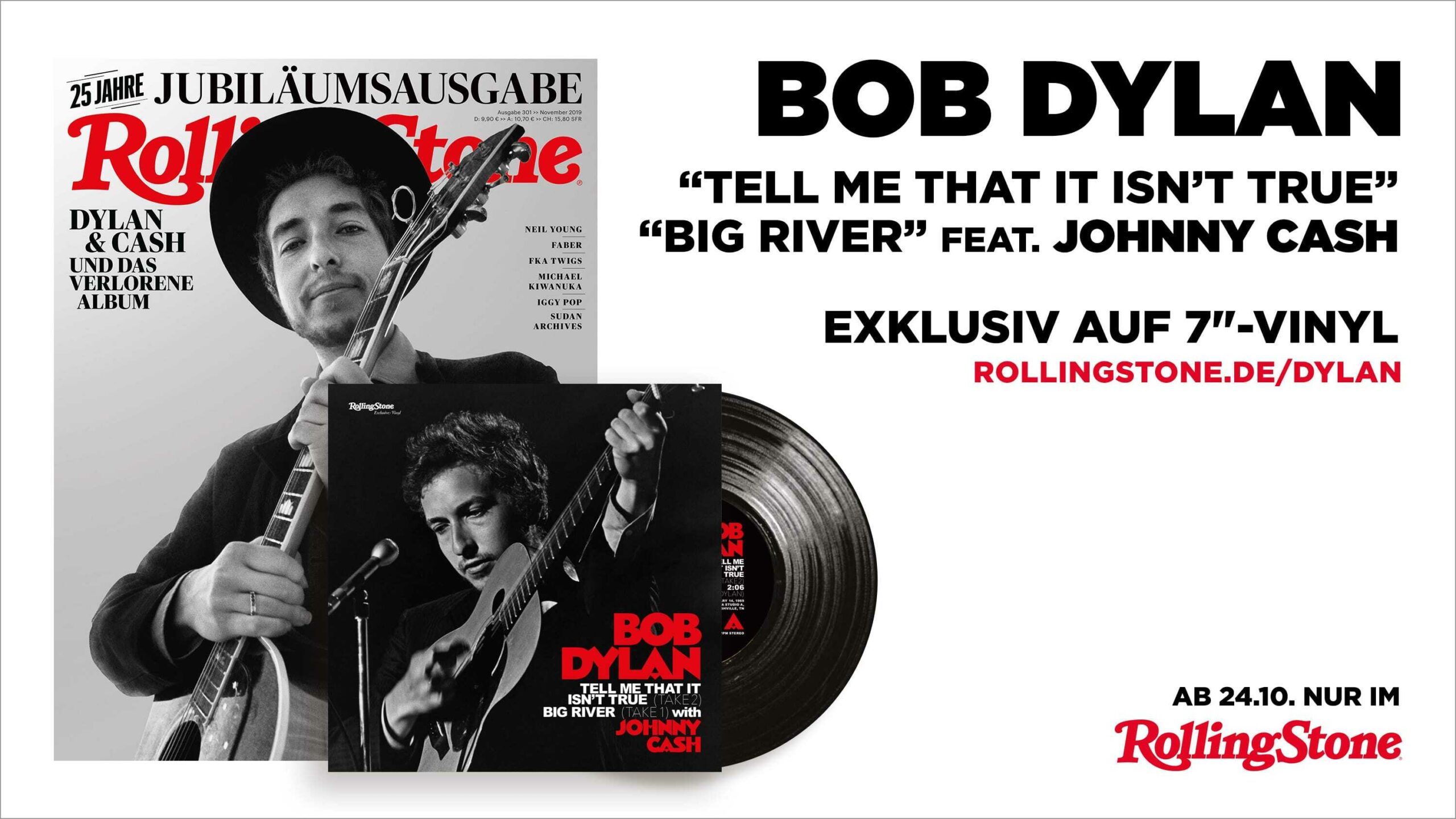 Dylan & Cash 7-inch Single im ROLLING STONE